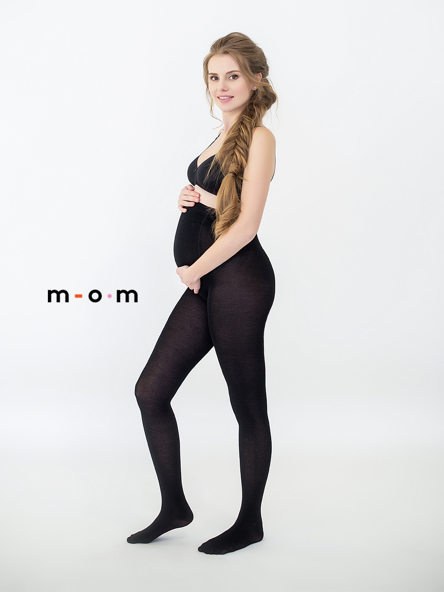 Power Mama - Full Length Maternity Pantyhose in Nude & Black - hautemama